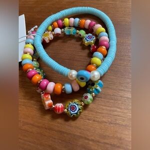 New Ettika Sunny Days Pearl and Bead Bracelet Set of 3